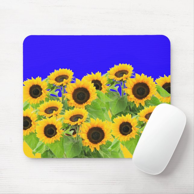 Sunflowers - Freedom Ukraine Peace Ukrainian Flag  Mouse Pad (With Mouse)