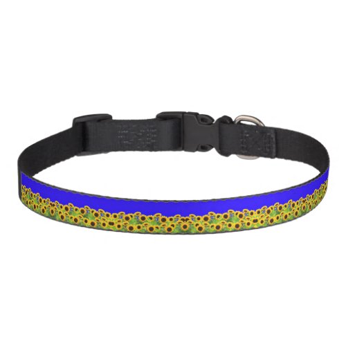 Sunflowers _ Freedom Ukraine Peace Ukrainian Flag  Pet Collar