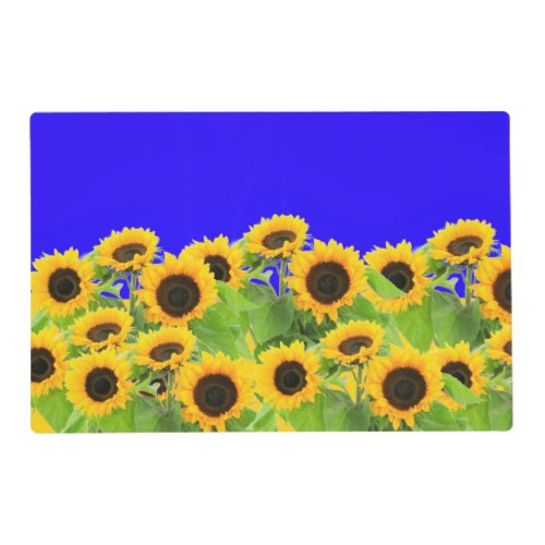 Sunflowers _ Freedom Ukraine Peace Ukrainian Flag  Placemat