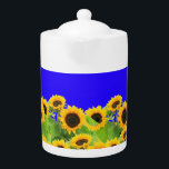 Sunflowers - Freedom Ukraine Peace Ukrainian Flag  Teapot<br><div class="desc">Sunflowers - Freedom Ukraine Peace Ukrainian Flag - Support Independence Together - Victory ! Let's make the world a better place - everybody together ! A better world begins - depends - needs YOU too ! You can transfer to 1000 Zazzle products. Resize and move or remove and add elements...</div>