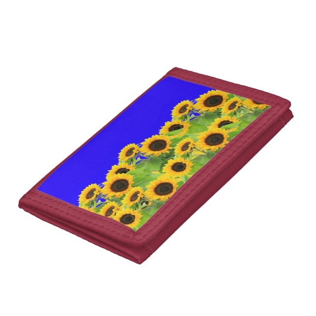 Sunflowers - Freedom Ukraine Peace Ukrainian Flag  Trifold Wallet (Bottom)