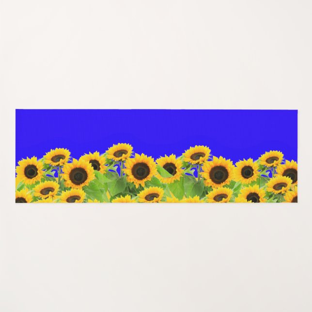 Sunflowers - Freedom Ukraine Peace Ukrainian Flag  Yoga Mat (Front (Horizontal))