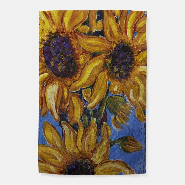Sunflowers Garden Flag (Back)