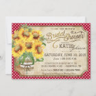Sunflowers Gingham Country Picnic Bridal Shower