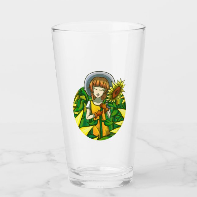 Sunflowers Glass (Front)
