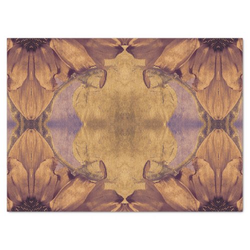 Sunflowers Gold Purple Vintage Antique Pattern Tissue Paper