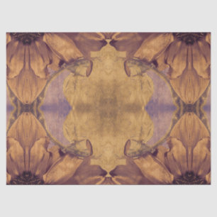 Sunflowers Gold Purple Vintage Antique Pattern Tissue Paper
