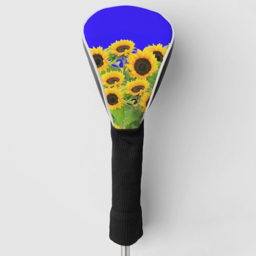 Sunflowers Golf Head Cover Ukraine Flag Colors