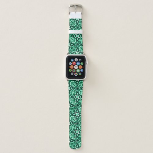Sunflowers green background apple watch band