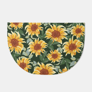 Sunflowers Green decor: Seasonal Pattern Doormat
