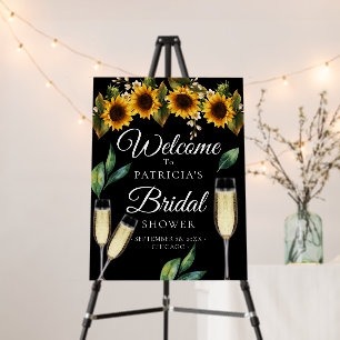 Sunflowers Greenery Bridal Shower Welcome Sign 