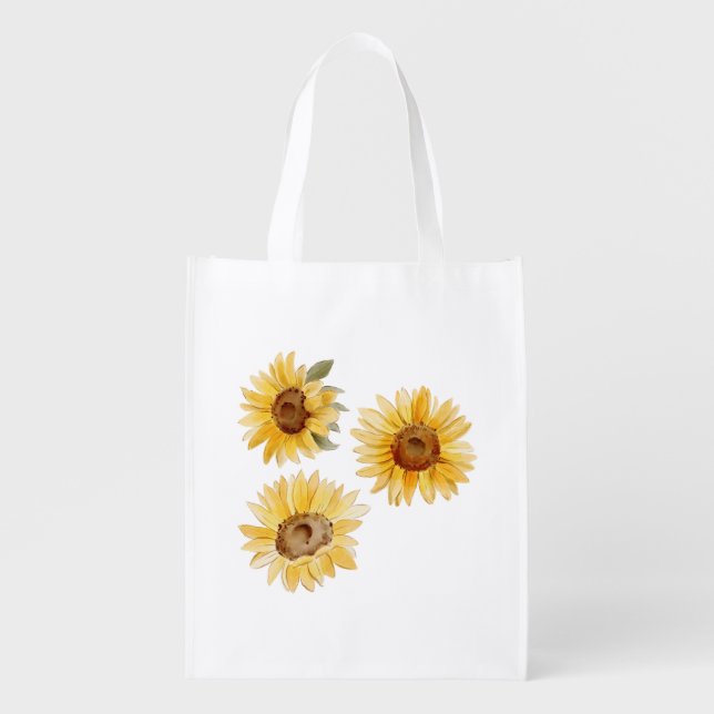 Sunflowers Grocery Bag (Front)