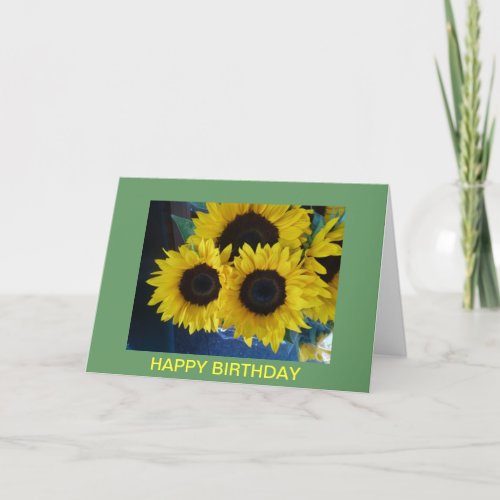 Sunflowers Happy Birthday Card