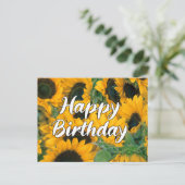 Sunflowers Happy Birthday Postcard | Zazzle