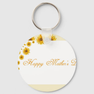 Sunflowers Happy Mother's Day Floral Greeting Keychain