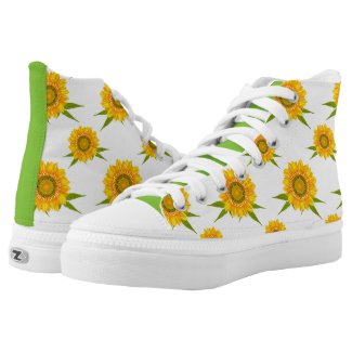 Sunflowers High-Top Sneakers