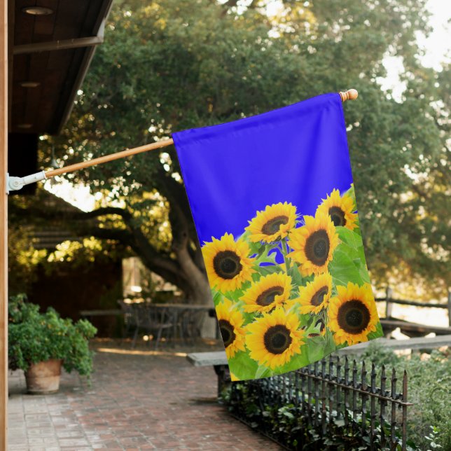 Sunflowers House Flag (In SItu)