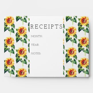 Sunflowers Household Finances Receipt Envelopes