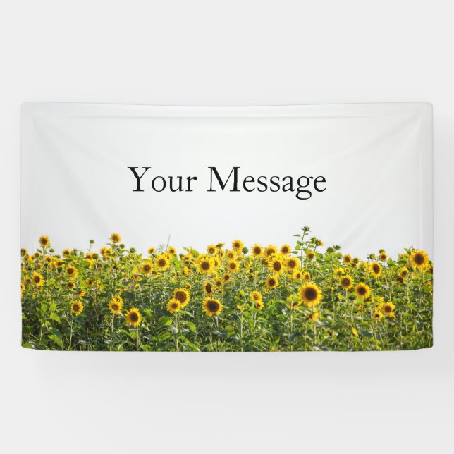 Sunflowers in a Field Banner (Horizontal)