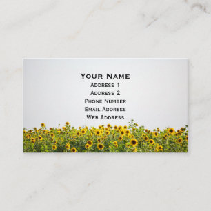 Sunflowers in a Field Business Card