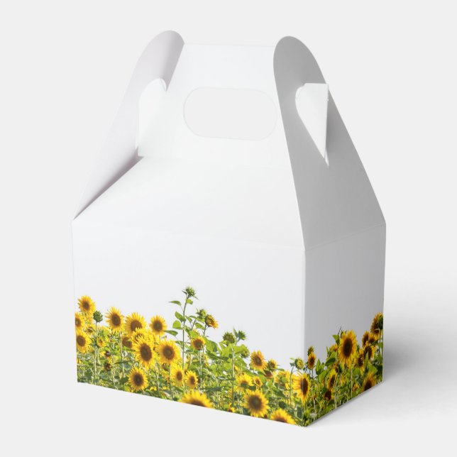 Sunflowers in a Field Favor Boxes (Front Side)