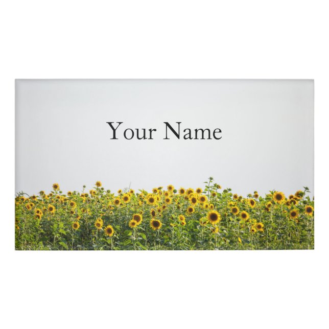 Sunflowers in a Field Name Tag (Front)