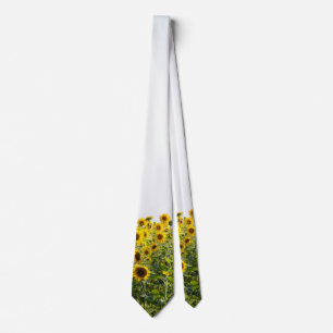 Sunflowers in a Field Neck Tie