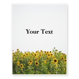 Sunflowers in a Field Temporary Tattoos
