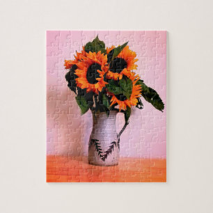 Sunflowers , in a jug jigsaw puzzle
