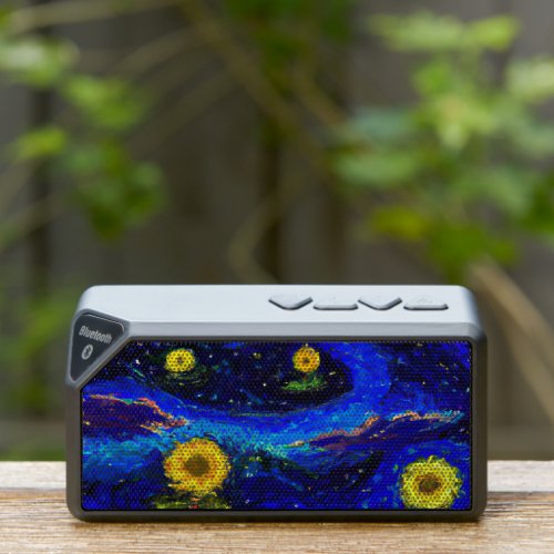 Sunflowers In A The Starry Night  Bluetooth Speaker