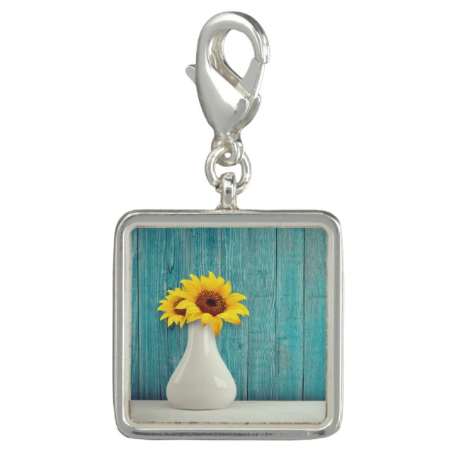 Sunflowers in a vase      charm (Front)