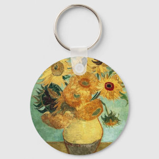 Sunflowers in a Vase (F455) Van Gogh Fine Art Keychain