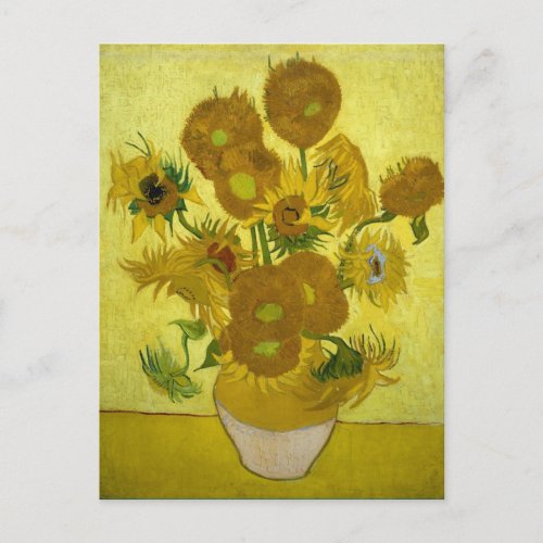 Sunflowers in a Vase F458 Van Gogh Fine Art Postcard