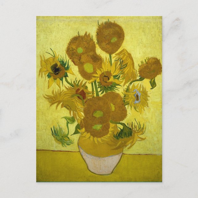 Sunflowers in a Vase (F458) Van Gogh Fine Art Postcard (Front)