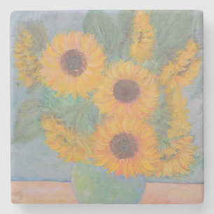 Sunflowers In A Vase Stone Coaster