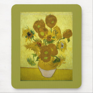 Sunflowers in a Vase Van Gogh Fine Art Mouse Pad