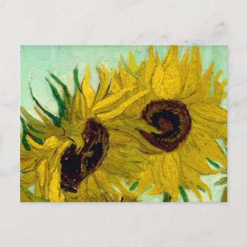 Sunflowers in a Vase Van Gogh Fine Art Postcard