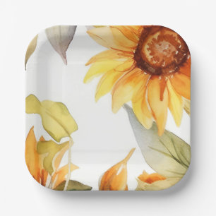 Sunflowers in Bloom Paper Plates