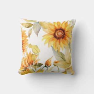 Sunflowers in Bloom Throw Pillow
