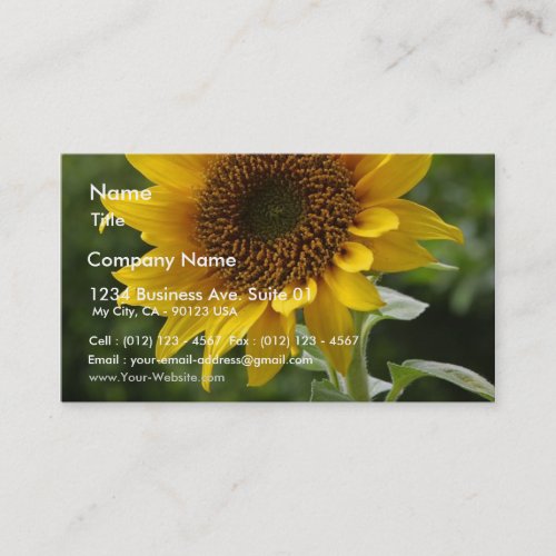 Sunflowers In Field Business Card Template