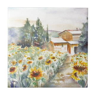 Sunflowers In Provence Tile