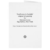 Sunflowers in Sunlight (Back)