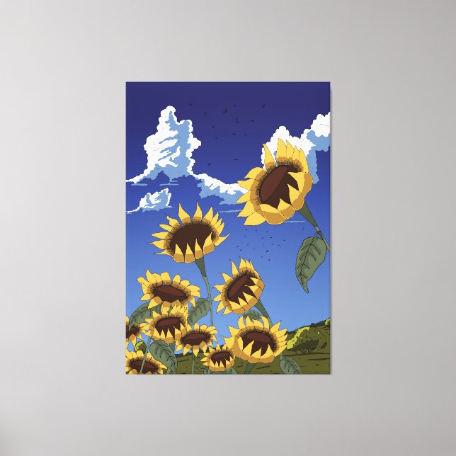 Sunflowers in the Summer Canvas Print (Front)