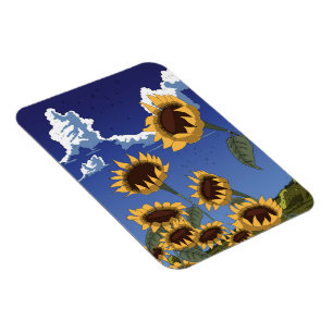 Sunflowers in the Summer Magnet