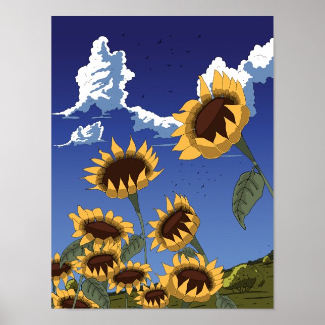 Sunflowers in the Summer Poster (Front)