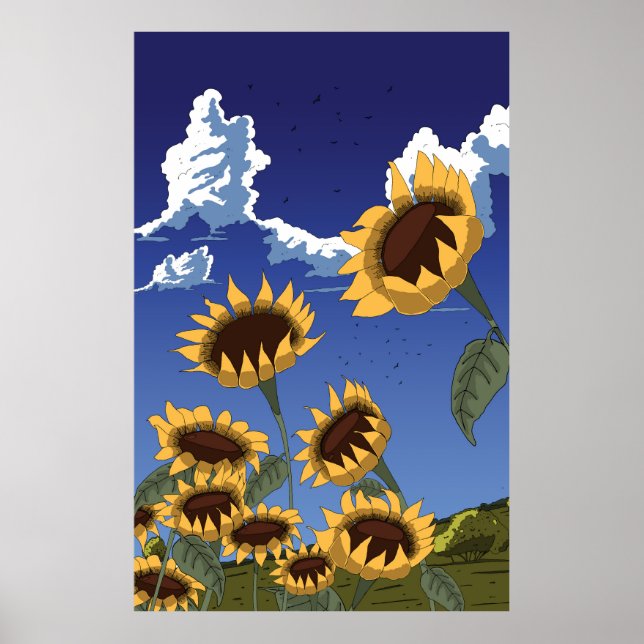Sunflowers in the Summer Poster (Front)