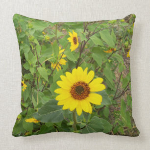 Sunflowers In The Wind, Big Throw Cushion. Pillow