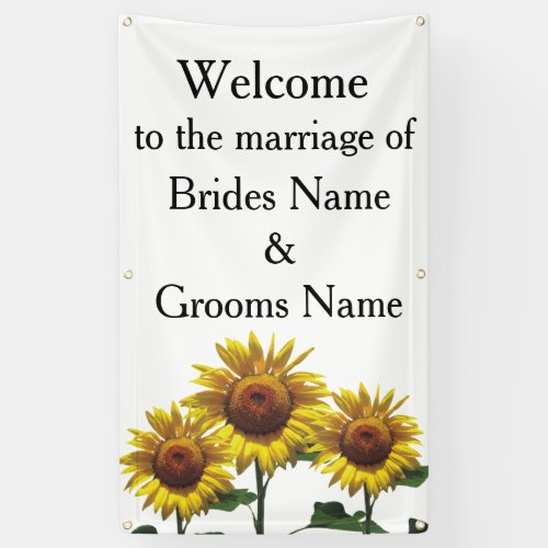 Sunflowers Inexpensive Wedding Packages Sets Kits Banner