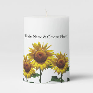 Sunflowers Inexpensive Wedding Packages Sets Kits Pillar Candle