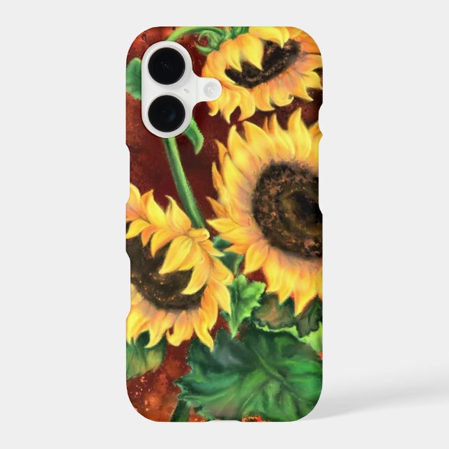 Sunflowers iPhone Case Painted (Back)